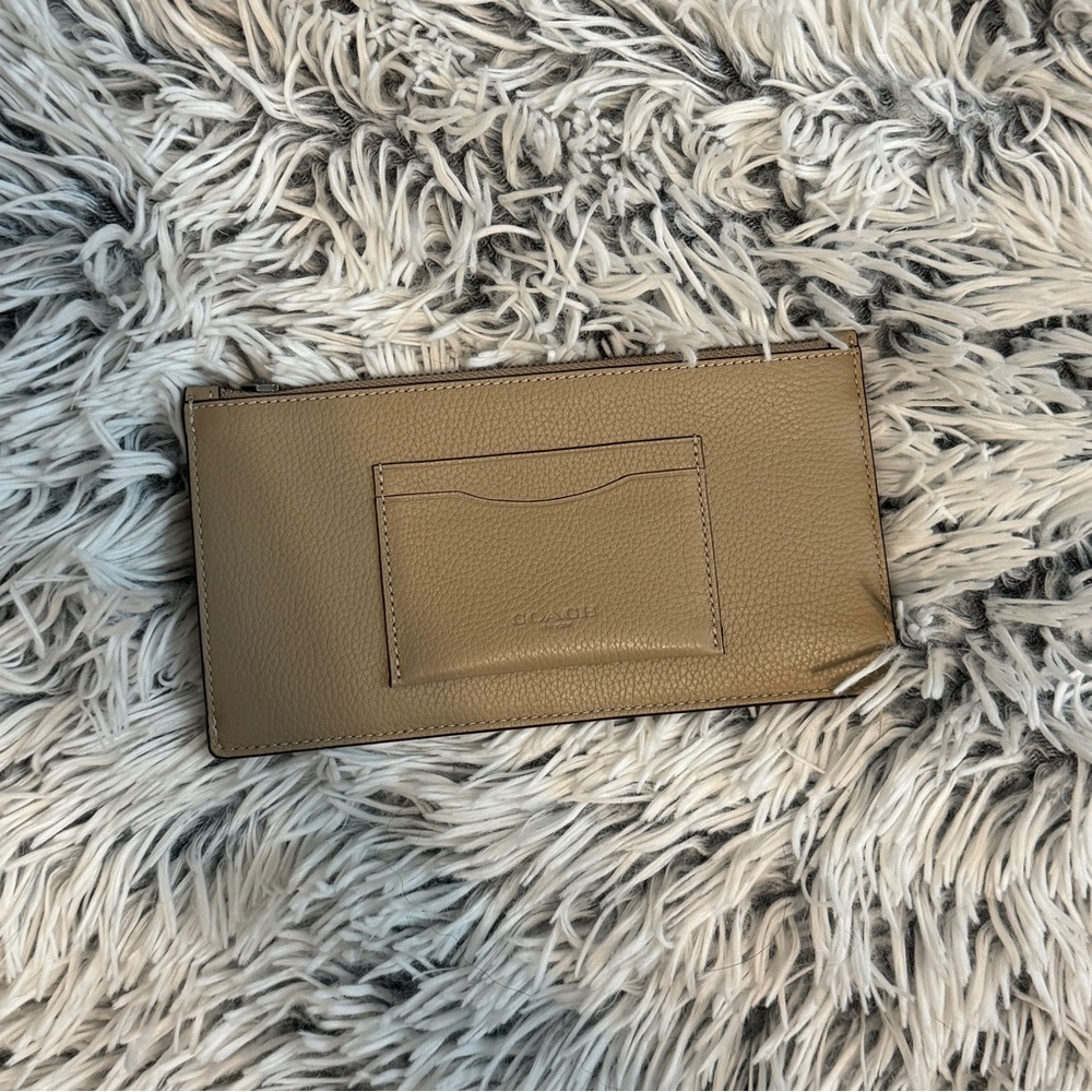 Complimentary Coach Leather Zip Phone Wallet
